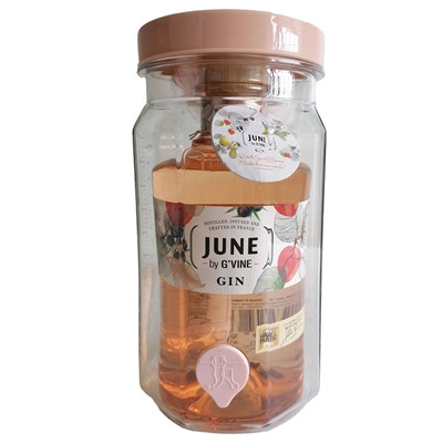 June Peach GIN, With jar, by G Vine 37,5% Wild Peach, Maison Villevert